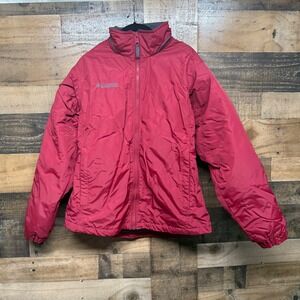 Columbia Sportswear Company Red Nylon Fleece Lined Jacket Women's Medium